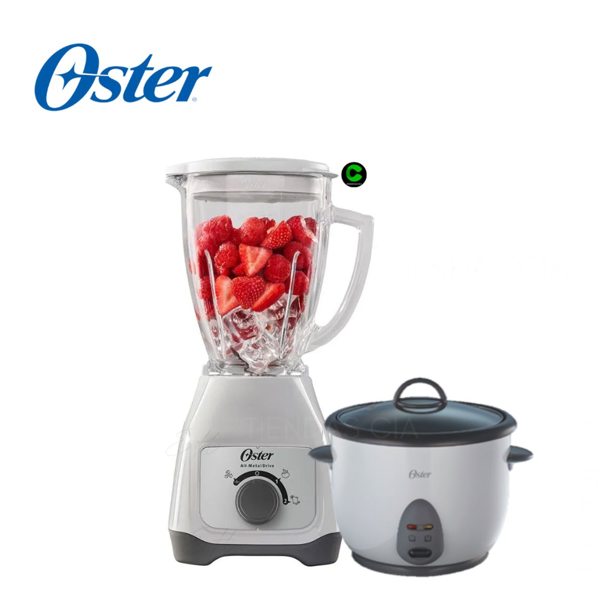 OSTER - Combo Oster Olla Arrocera CKSTRC1700W y Licuadora BLSTKAGWRD