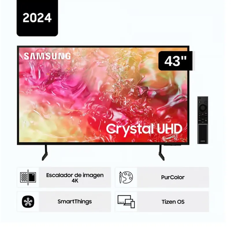 SAMSUNG - Televisor Samsung LED 43 Crystal UHD 4K 43DU7000