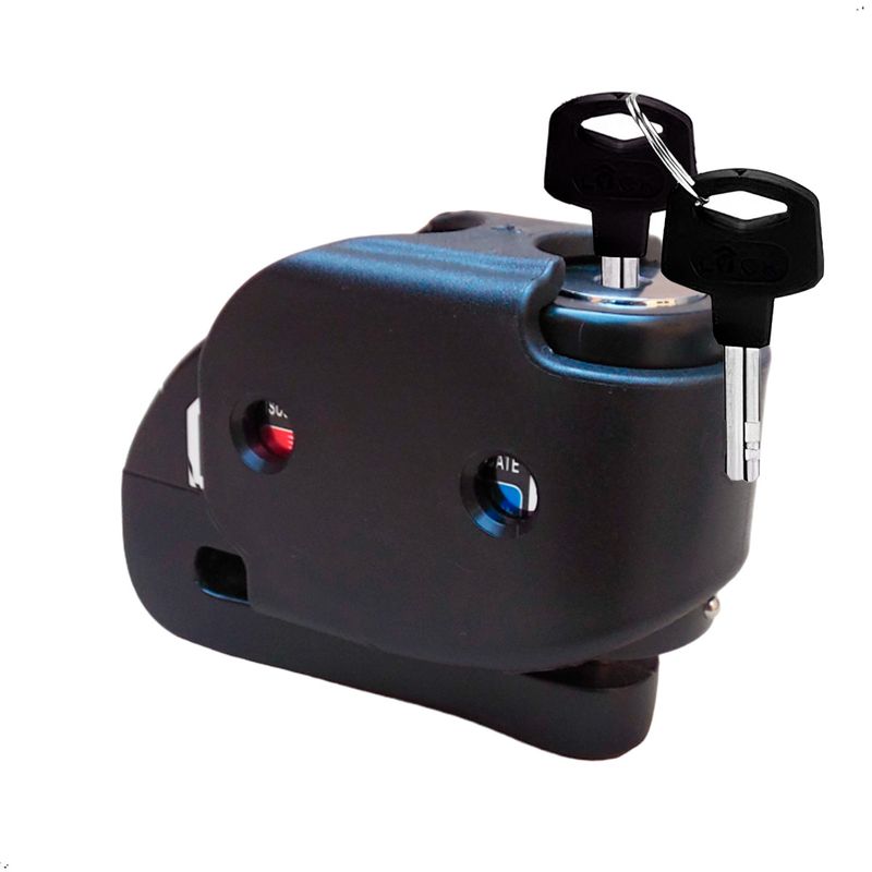 KMASTER - Candado de Disco PARA MOTO con Alarma funda Kmaster Motocicleta Bicicleta