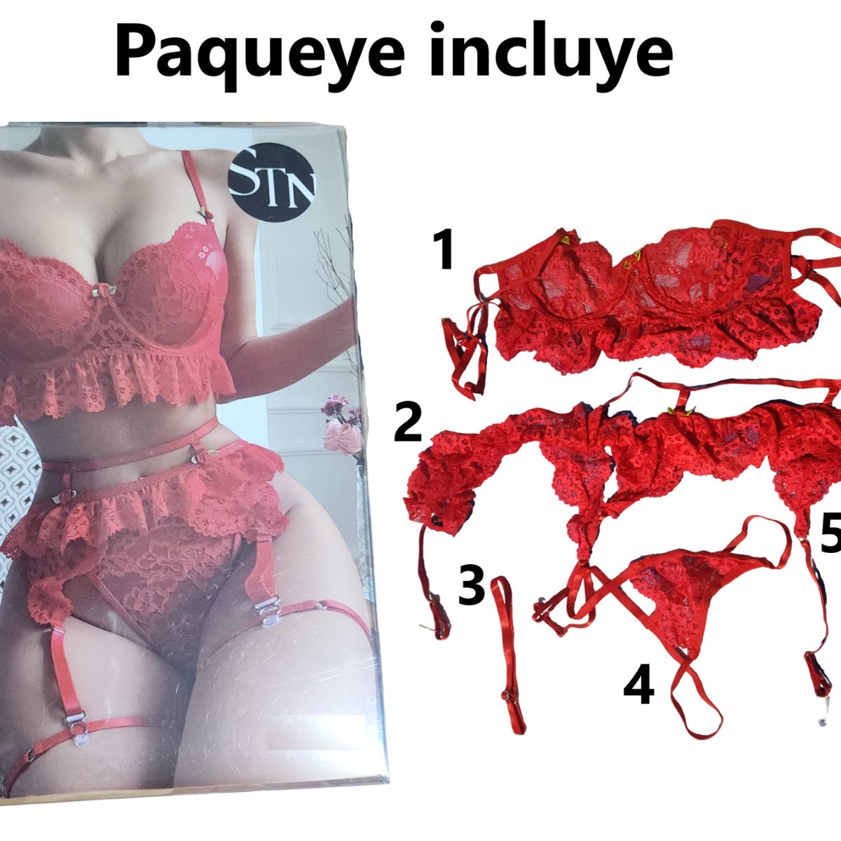 GENERICO - Conjunto Lencería de ropa interior y sostén cómodo