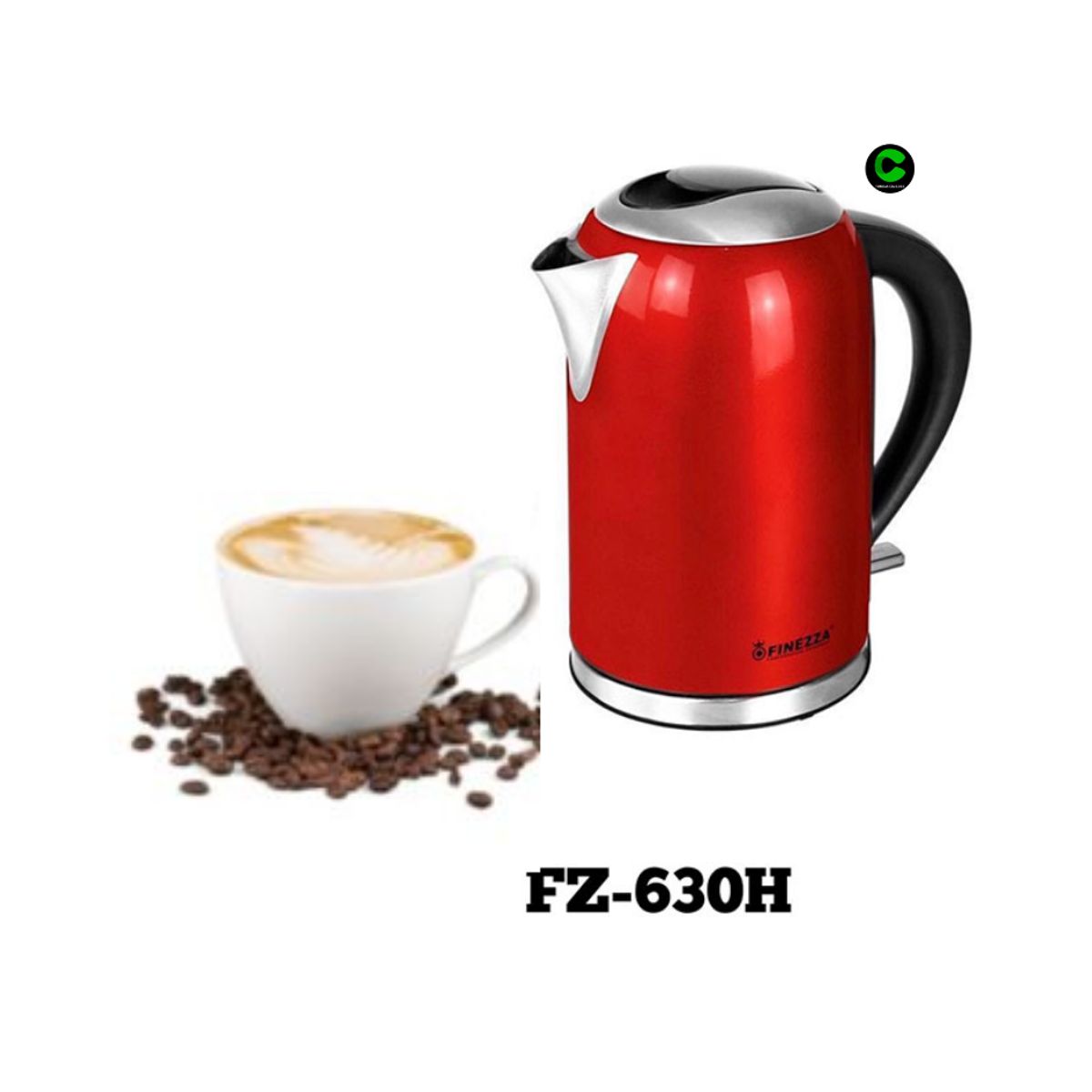 FINEZZA - Hervidor Eléctrico Finezza FZ-630H de 2 Litros ROJO