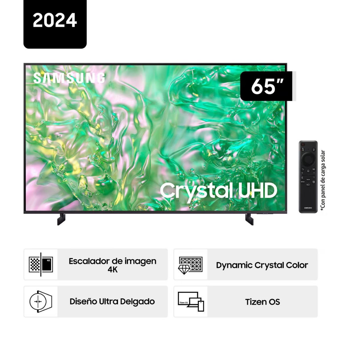 SAMSUNG - Televisor Samsung 65 UHD Crystal 4K Tizen OS Smart TV UN65DU8000
