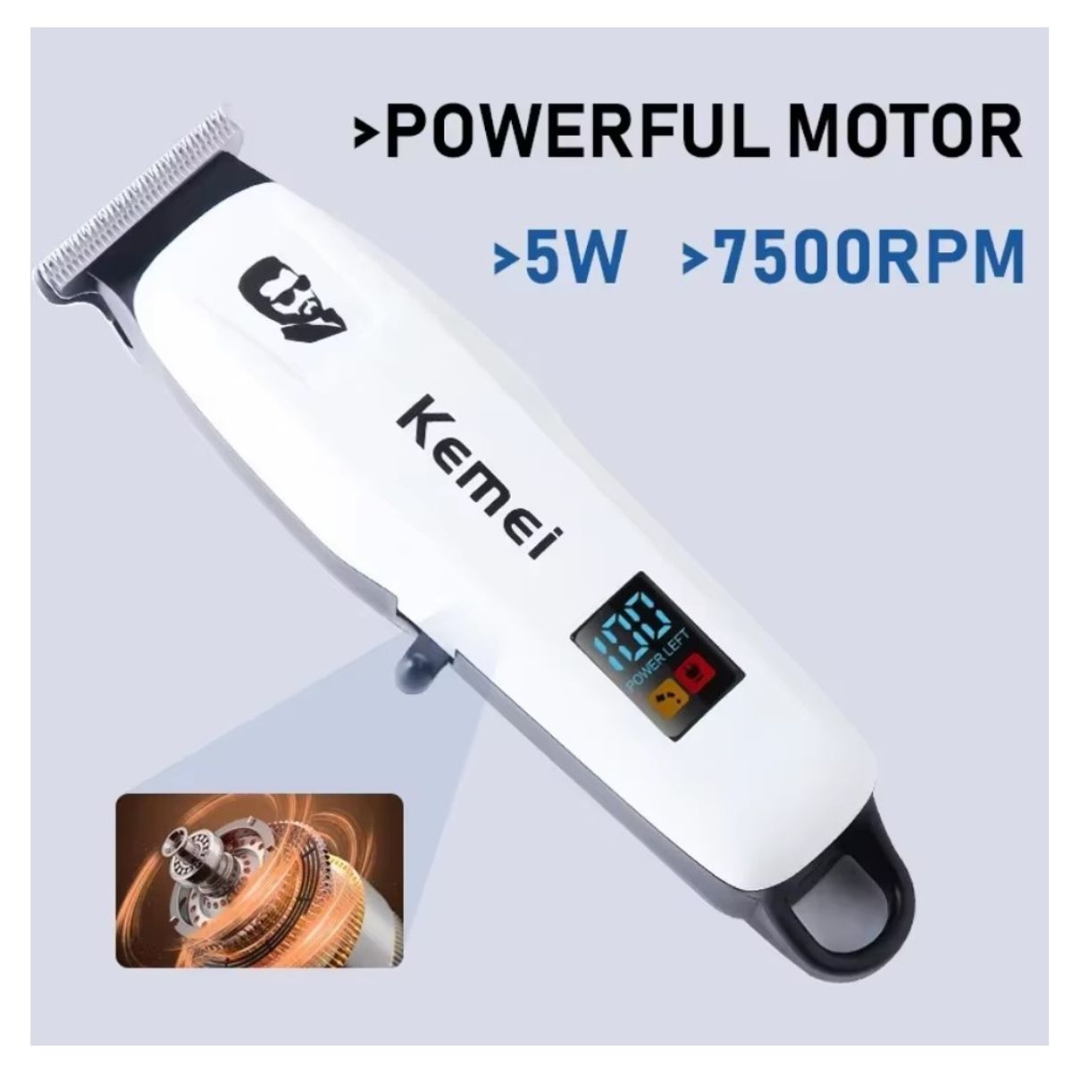 KEMEI - Kemei-cortadora de cabello inalámbrica profesional KM-PG232