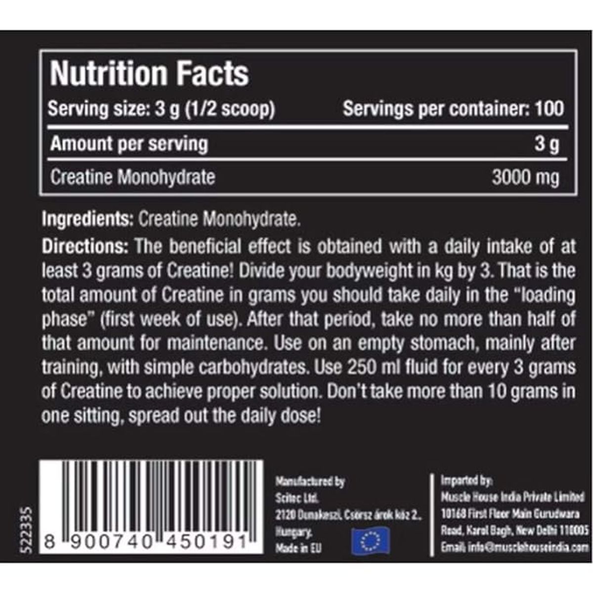 GENERICO - Creatina Micronized Onescience nutrition 300 gramos