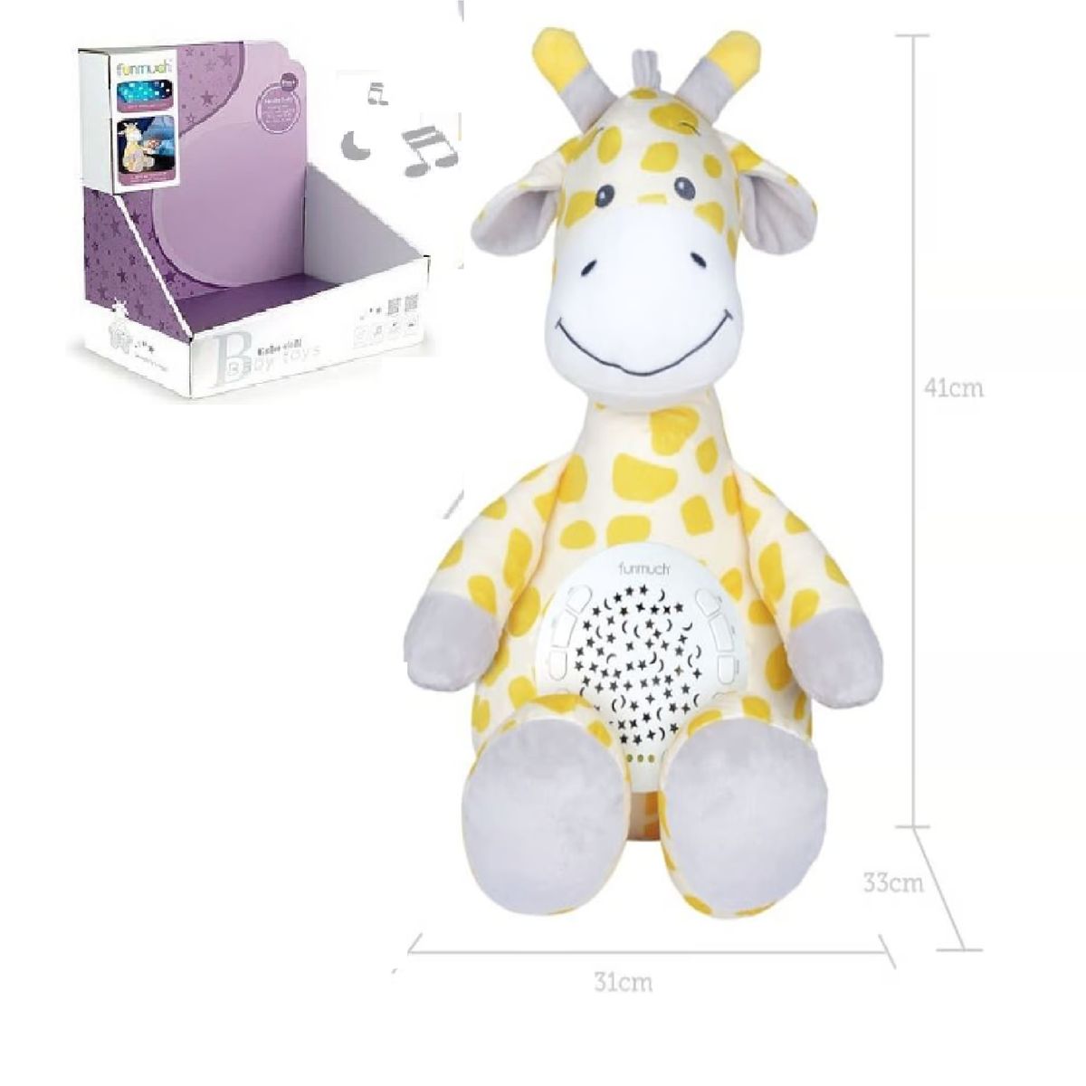 GENERICO - PELUCHE PROYECTOR MUSICAL MODELO JIRAFA
