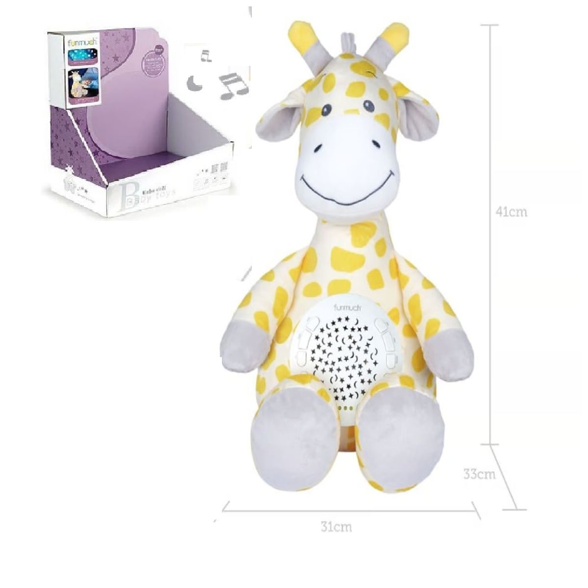 GENERICO - PELUCHE PROYECTOR MUSICAL MODELO JIRAFA