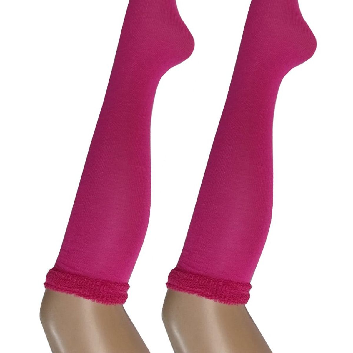 WHITE - Medias Fucsia  de Algodón_.