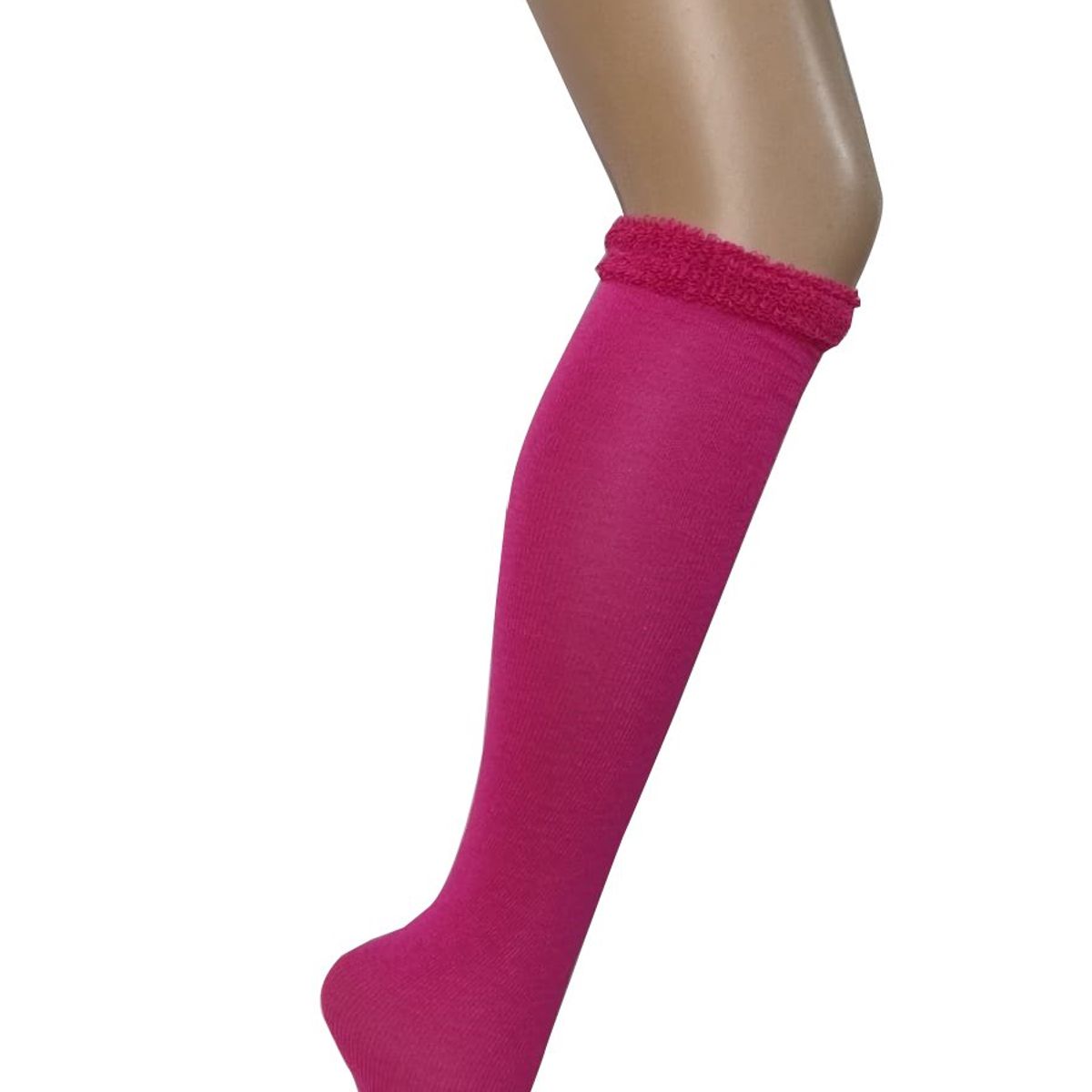 WHITE - Medias Fucsia  de Algodón_.