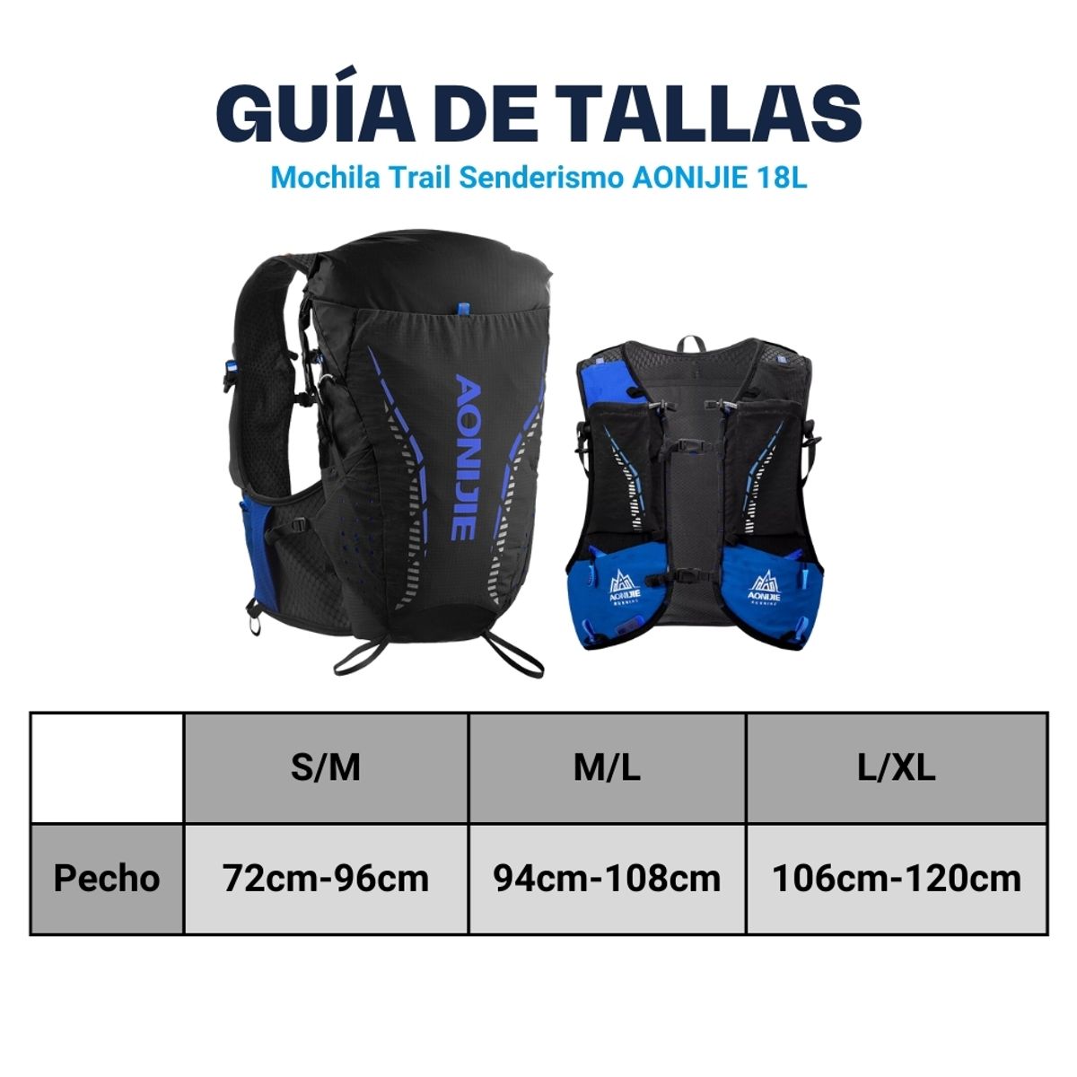 AONIJIE - Mochila Trail Senderismo AONIJIE 18L
