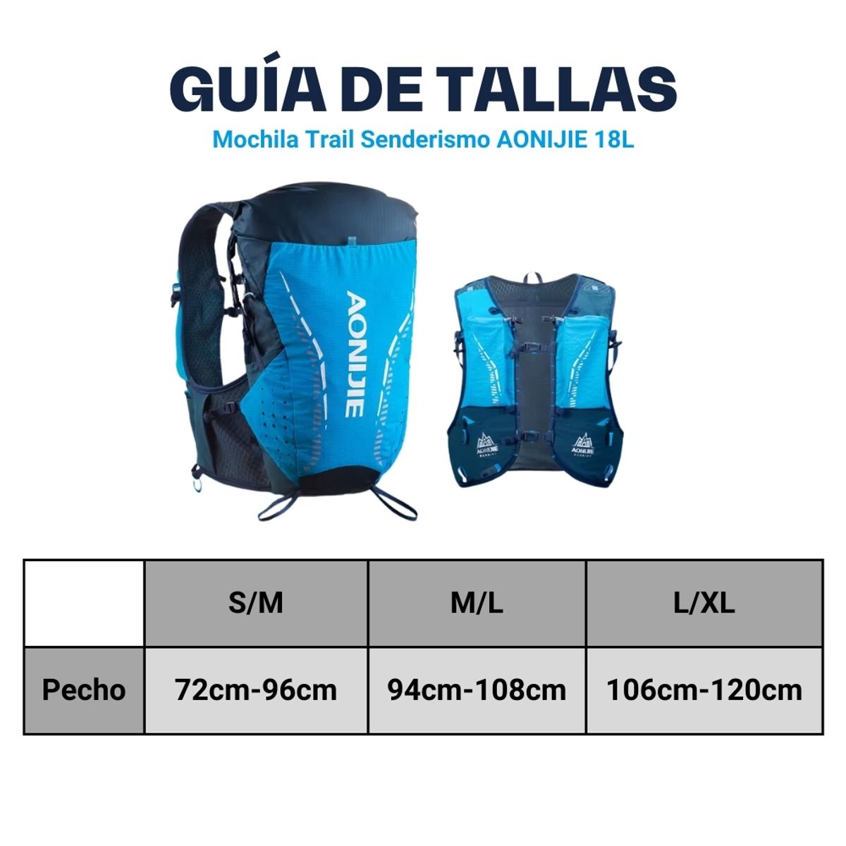 AONIJIE - Mochila Trail Senderismo AONIJIE 18L