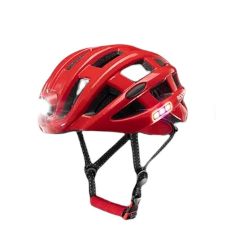 ROCKBROS - Casco Ciclismo Rockbros con Luces - Rojo