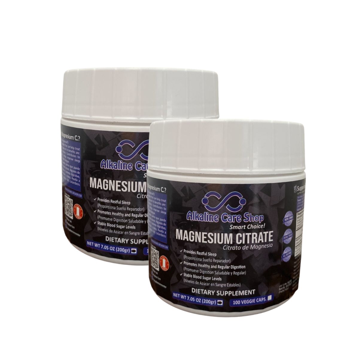 ALKALINE CARE - Citrato de Magnesio 200gr x 2
