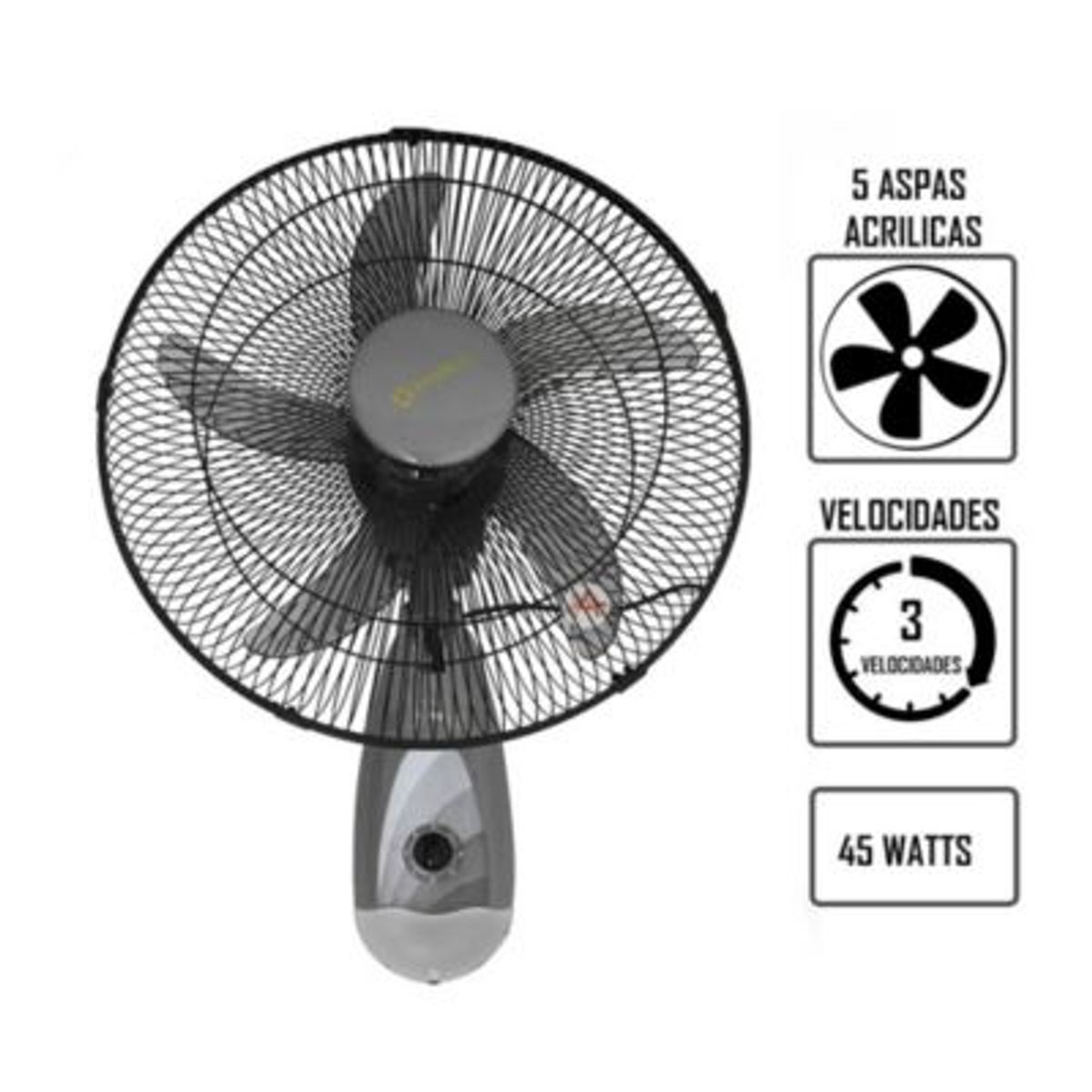 IMACO - Ventilador de Pared 5 Aspas Acrílicas FW450