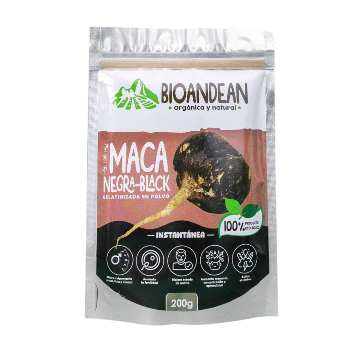 GENERICO - Maca Negra Gelatinizada x 200 g - BioAndean