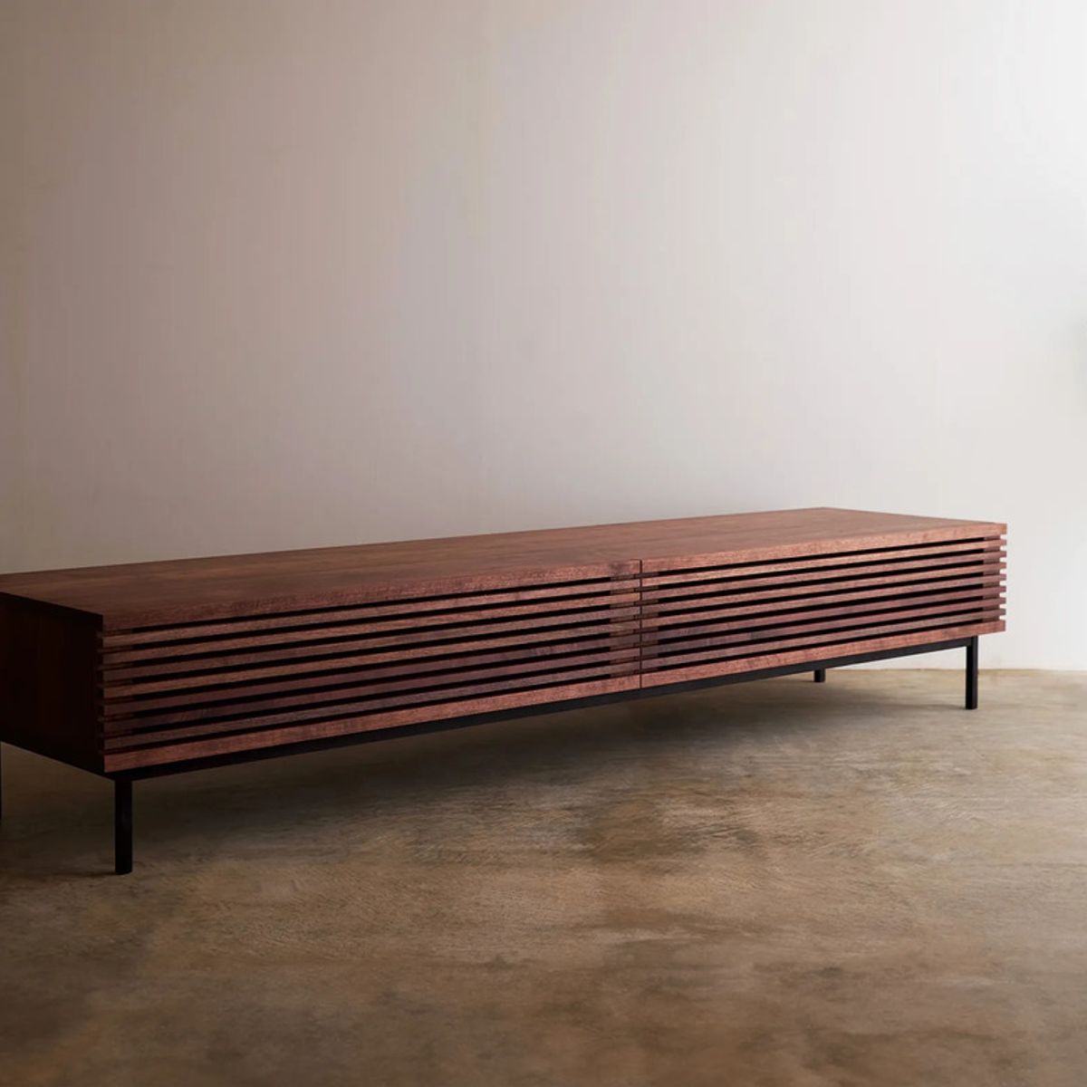 TU MESITA - Mesa de TV Aparador Minimalista Roger color Marrón TU MESITA 2 puertas