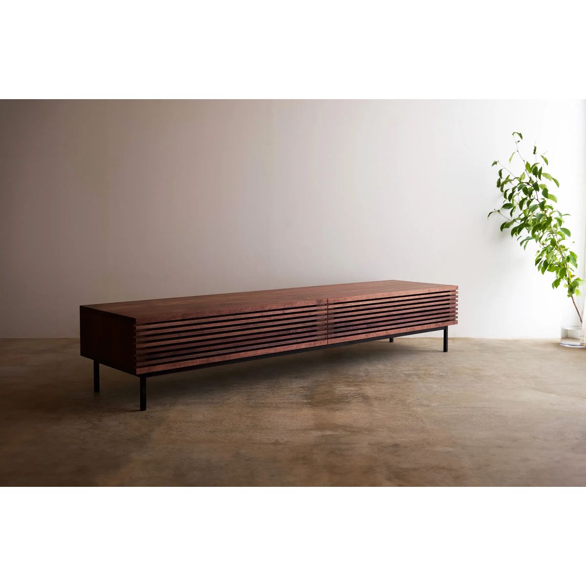 TU MESITA - Mesa de TV Aparador Minimalista Roger color Marrón TU MESITA 2 puertas