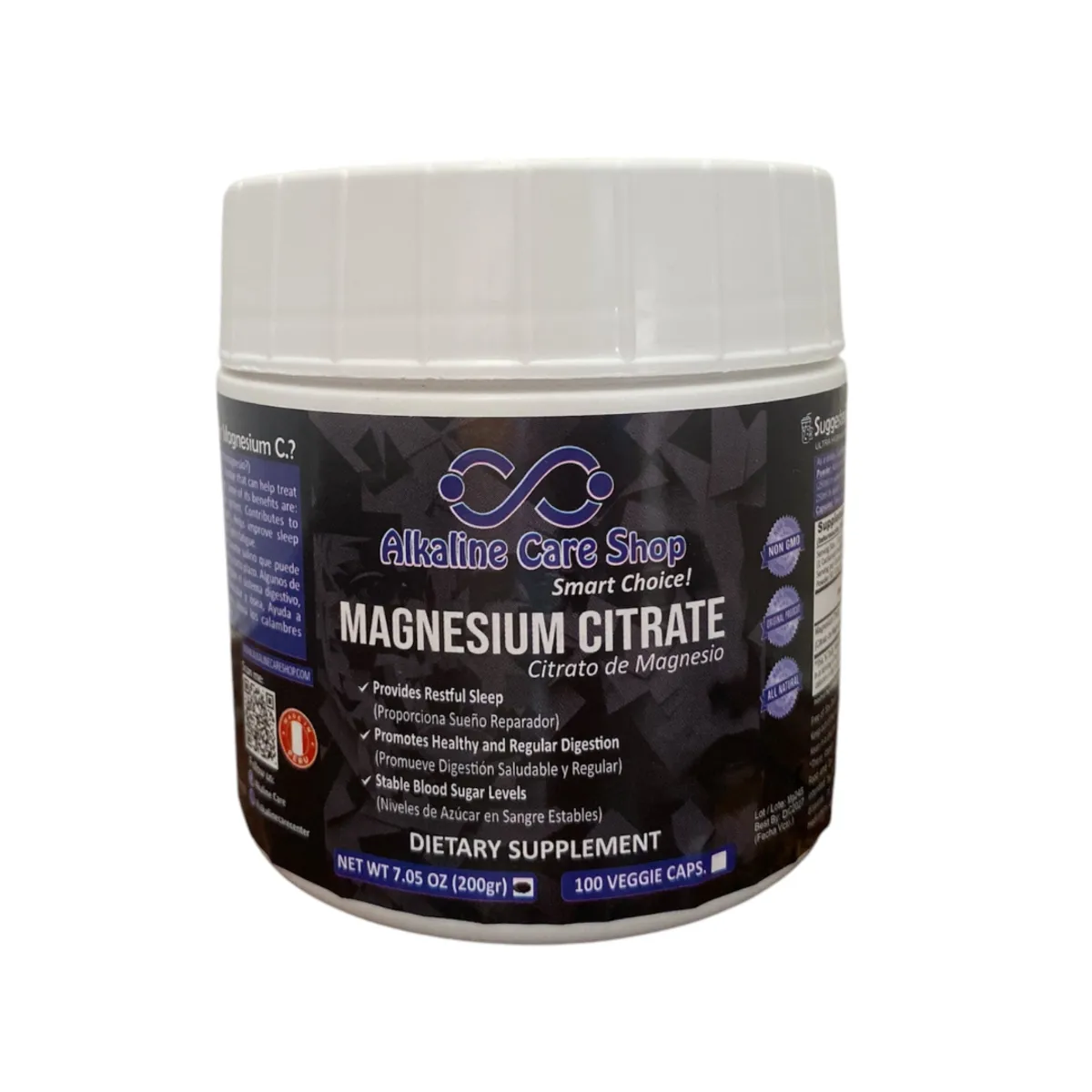 ALKALINE CARE - Citrato de Magnesio 200gr x 3