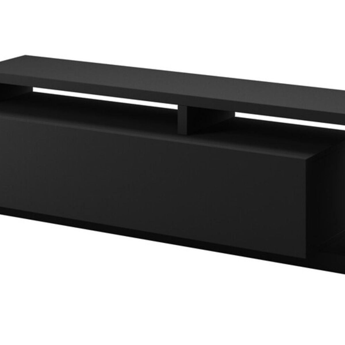 TU MESITA - Mesa de TV Moderna Sibarys color Negro 1 cajón TU MESITA