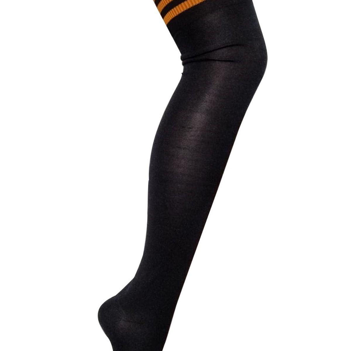 WHITE - Medias Rayas Negro y Naranja  halloween disfraz_.