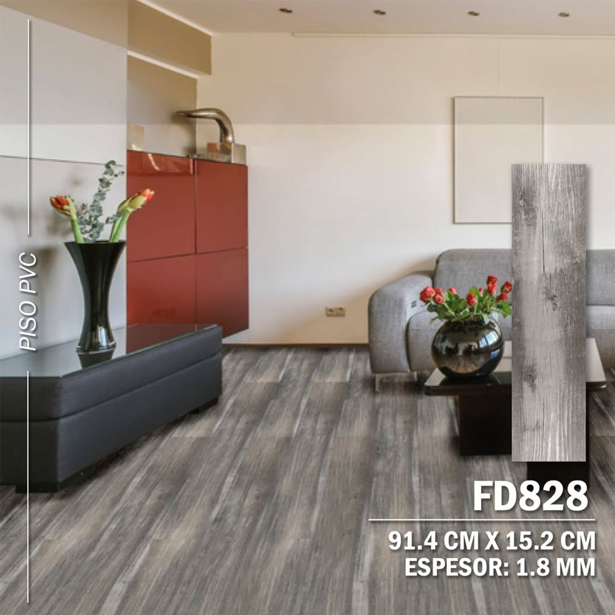 DECOKASA - Piso Vinilico PVC Autoadhesivo 3D 5m2 - FD828