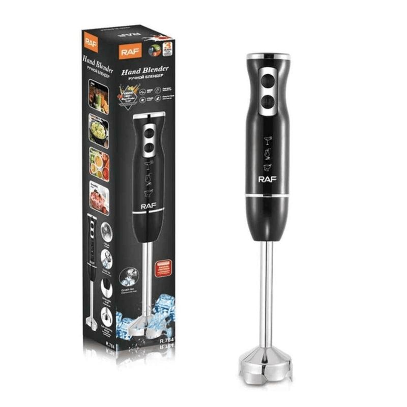 GENERICO - Batidora De Mano Inmersión 1600w Raf R784 Negro