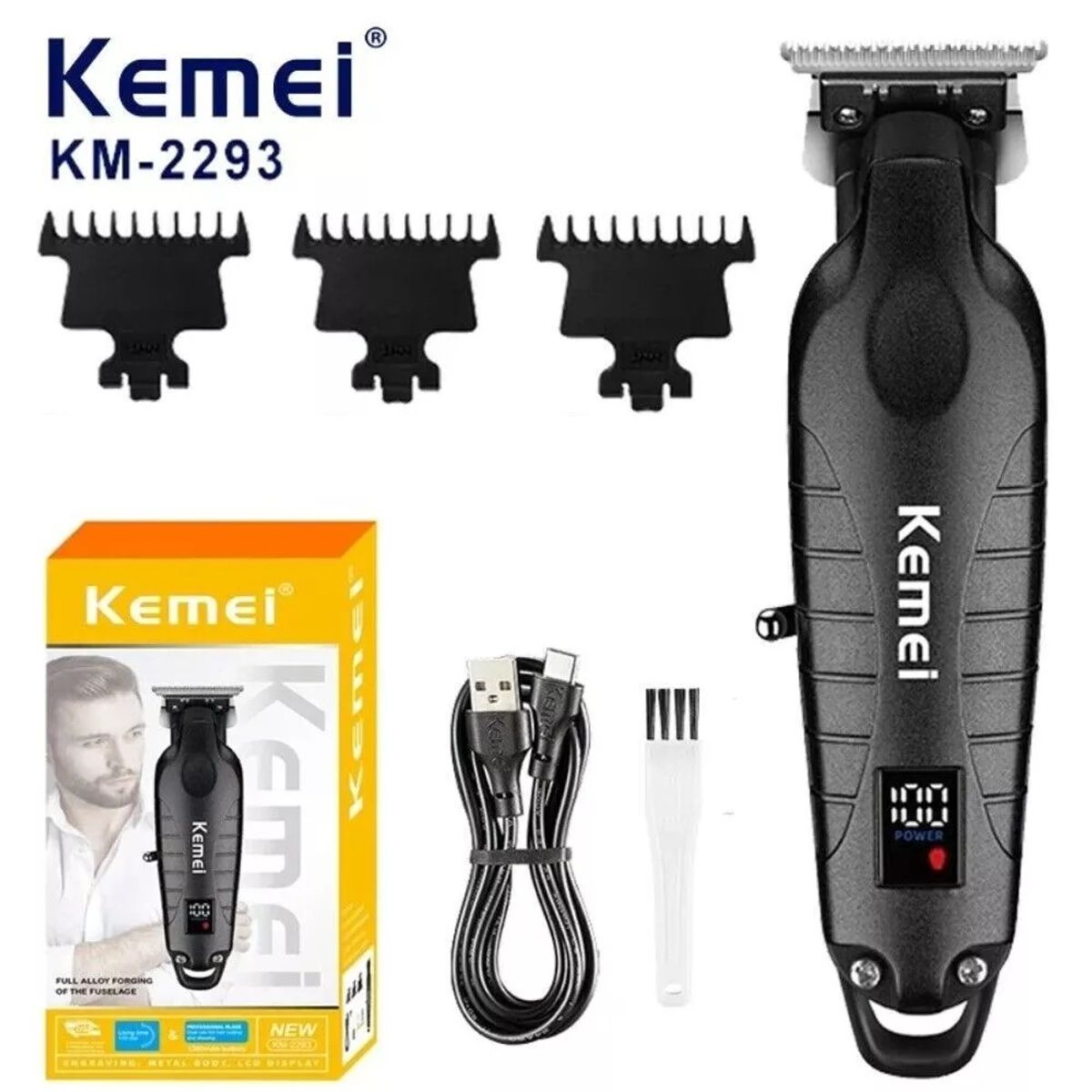 KEMEI - Maquina de Cortar Cabello Trimer Profesional KEMEI KM-2293