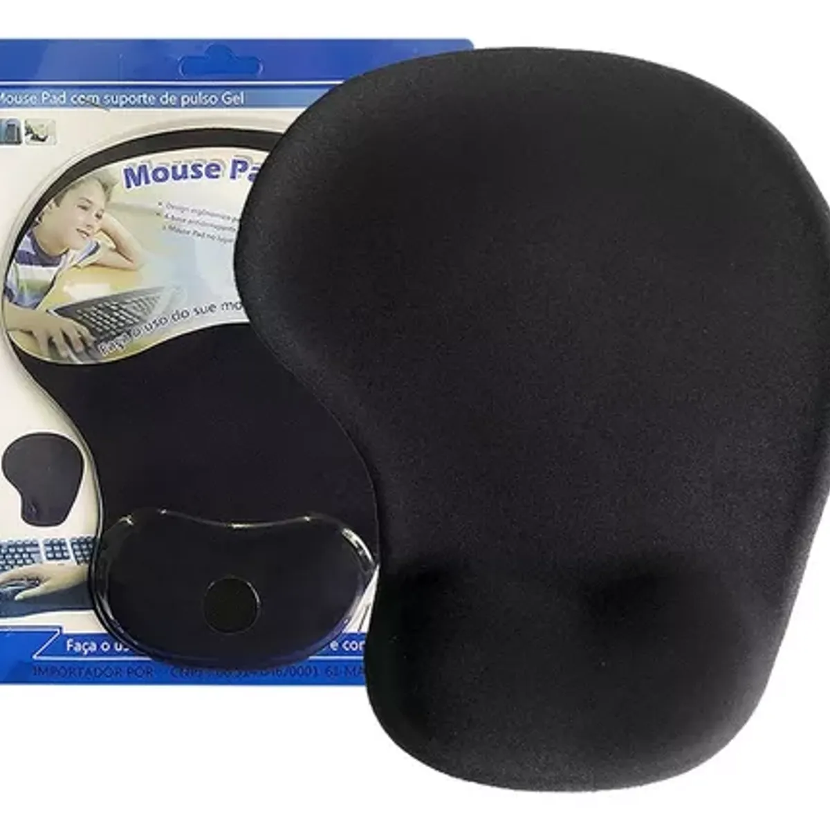 GENERICO - PAD MOUSE CON ALMOHADILLA COLOR NEGRO