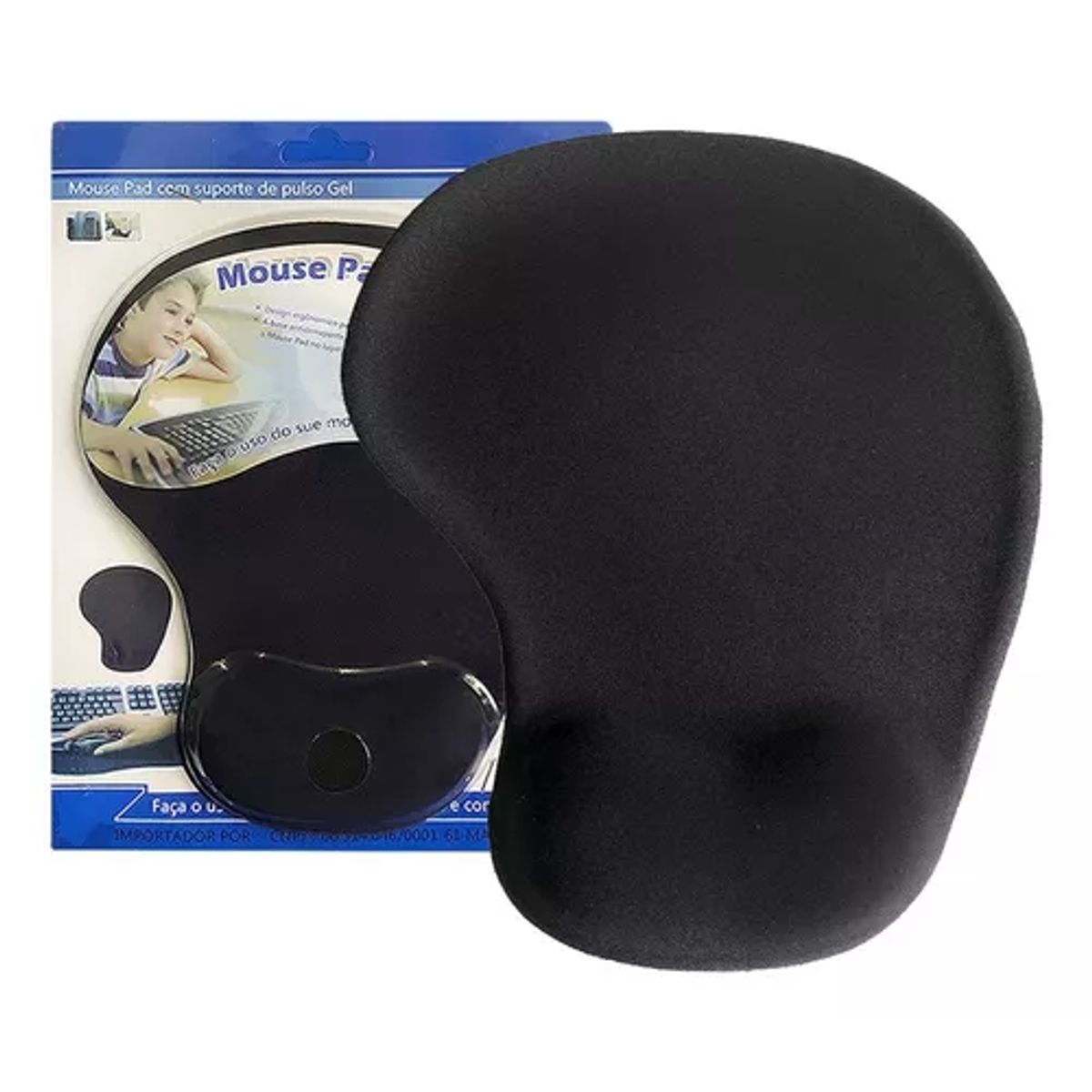 GENERICO - PAD MOUSE CON ALMOHADILLA COLOR NEGRO