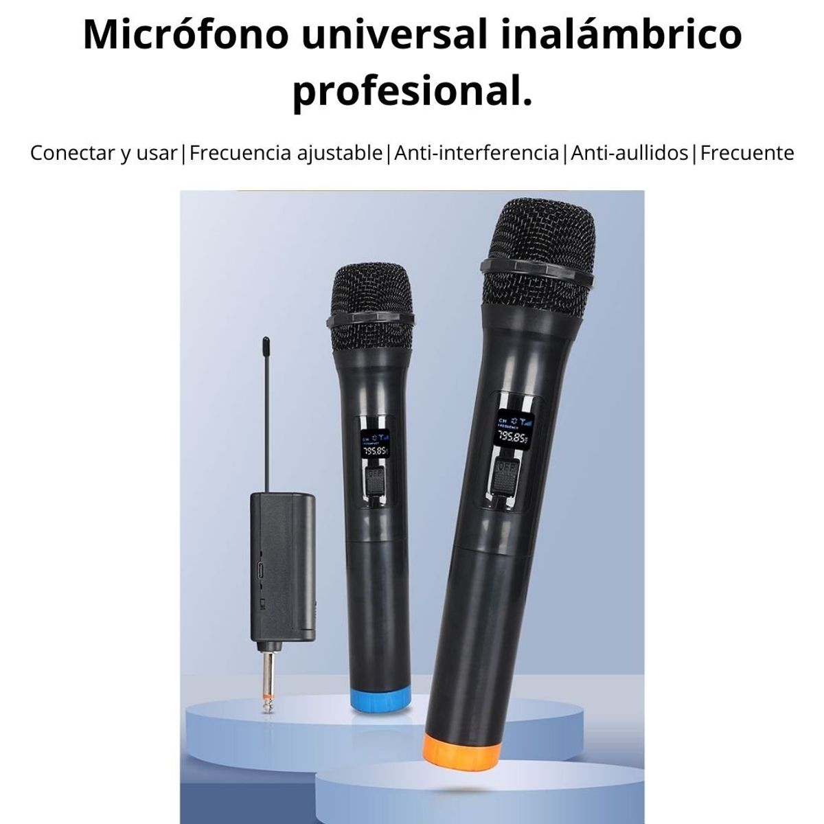 GENERICO - Micrófono Inalámbrico Doble Pack Profesional Bossney BS-H9825