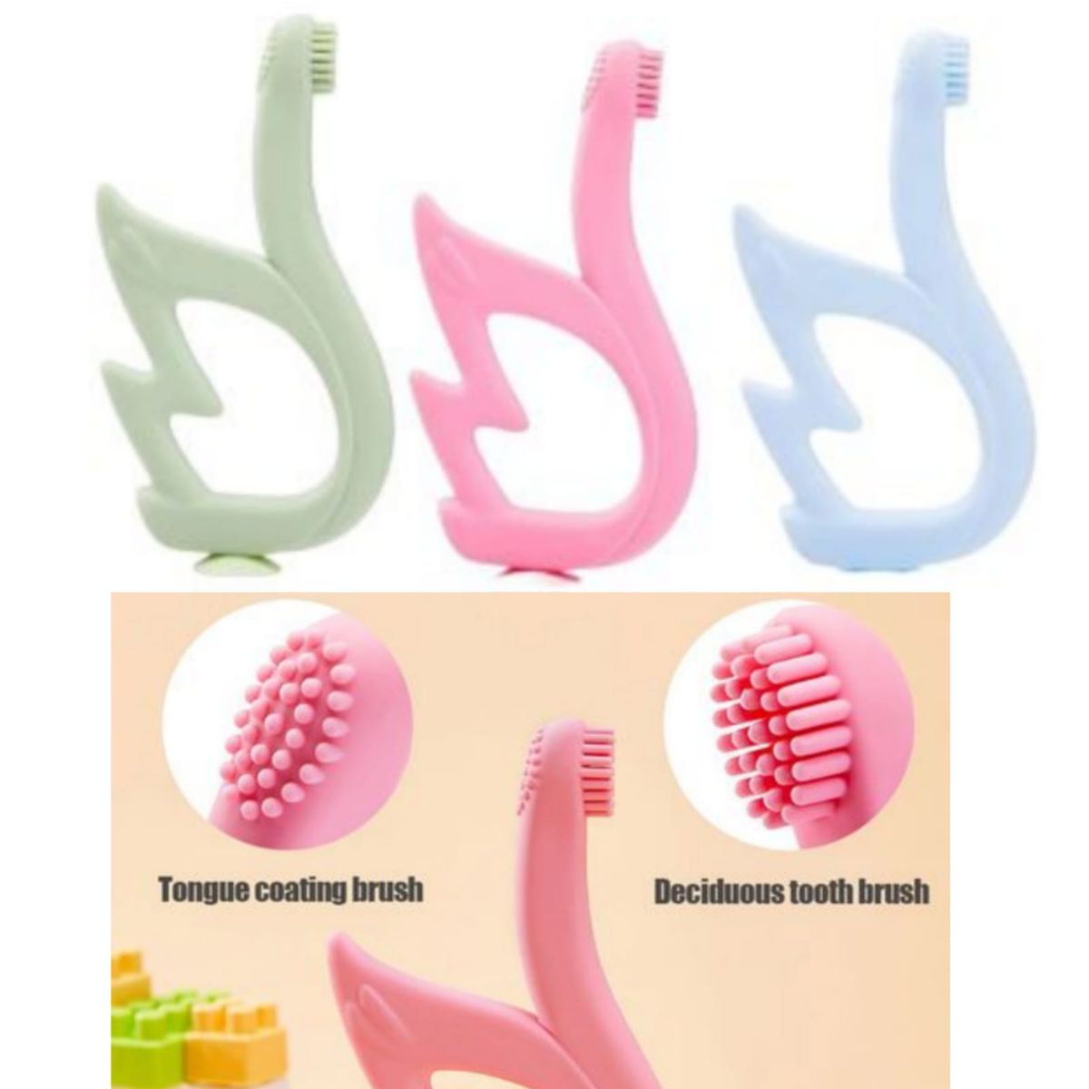 GENERICO - Mordedor de Silicona para bebes Estilo CISNE