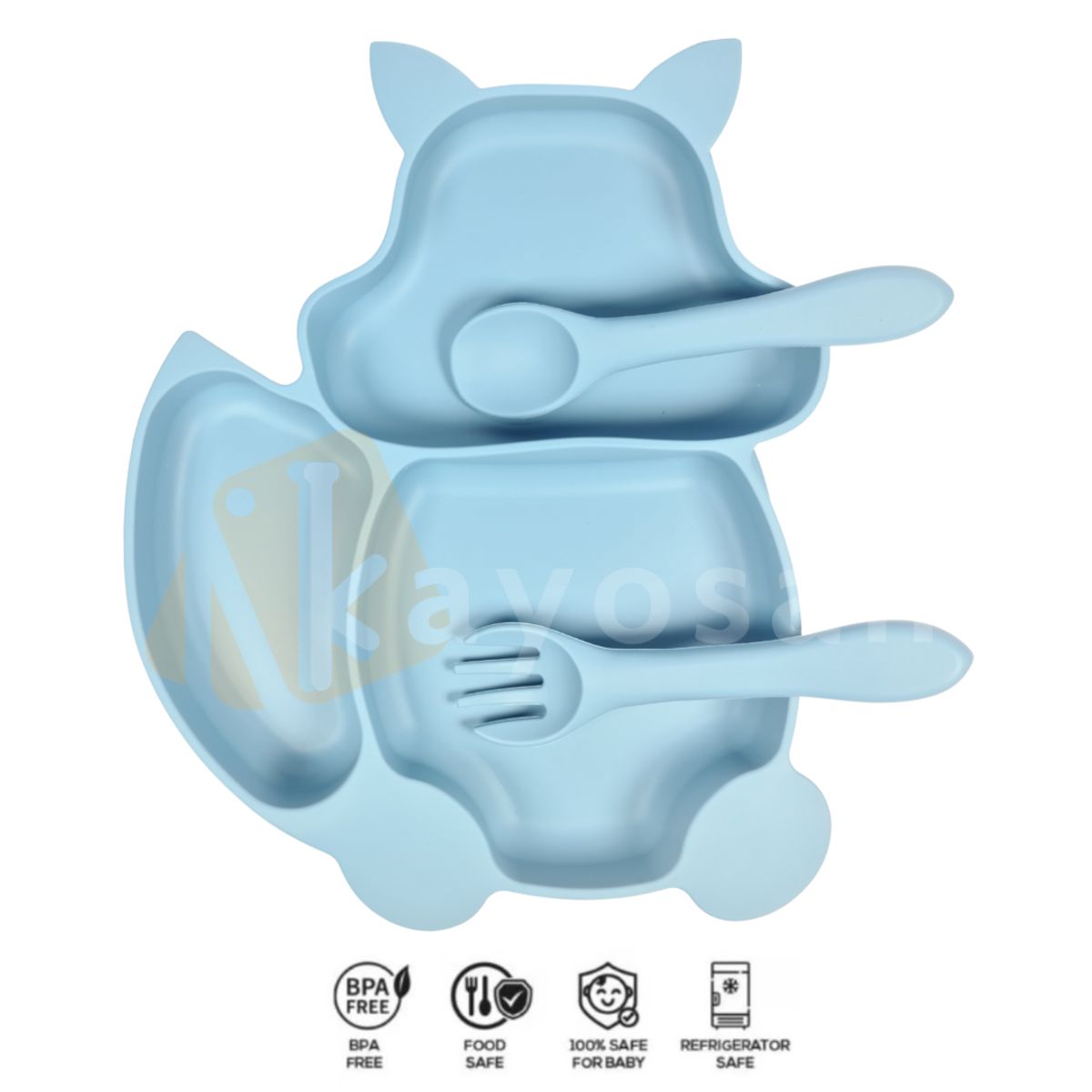 CUZKA - Set de Platos de Silicona «PIATTO» Blue