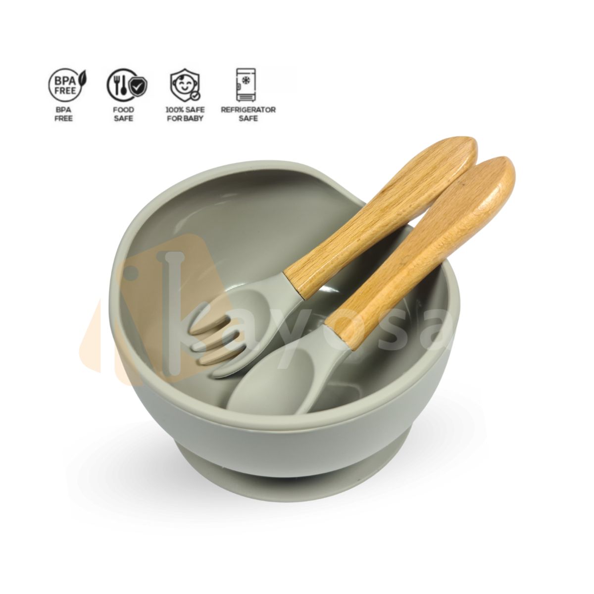 CUZKA - Set de Platos de Silicona «PIATTO» Gray