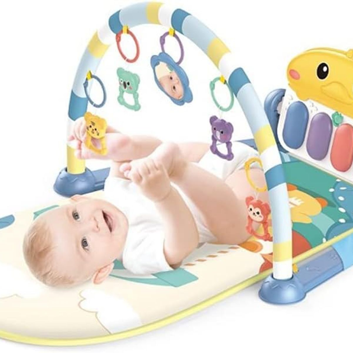 GENERICO - GIMNASIO MULTIFUNCIONAL DIDACTICO MECEDOR PARA BEBE 2 EN 1
