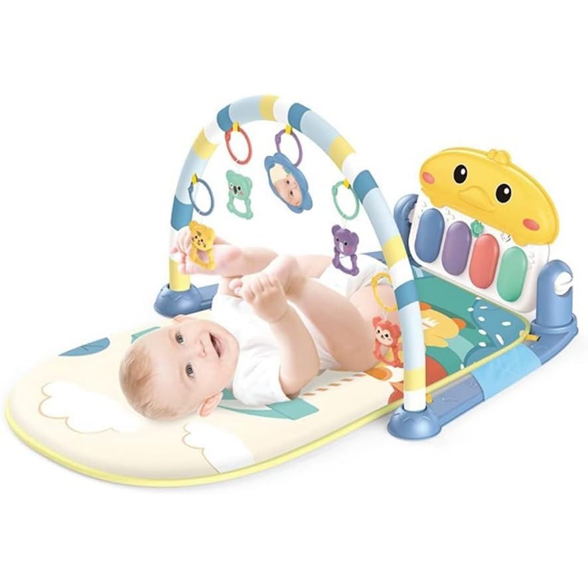 GENERICO - GIMNASIO MULTIFUNCIONAL DIDACTICO MECEDOR PARA BEBE 2 EN 1