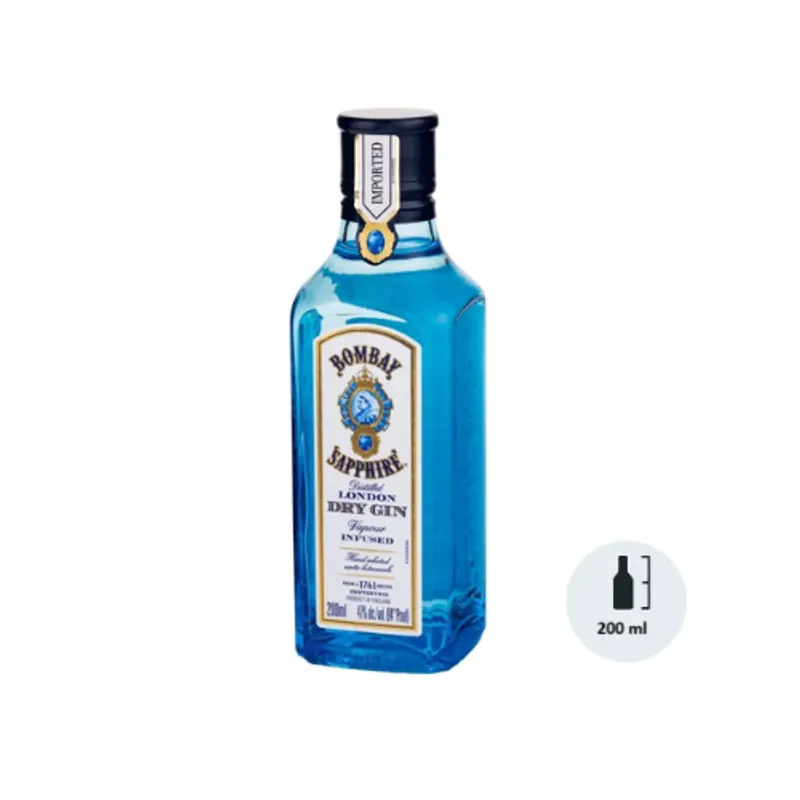 BOMBAY - Gin BOMBAY Sapphire London Dry Botella 200ml