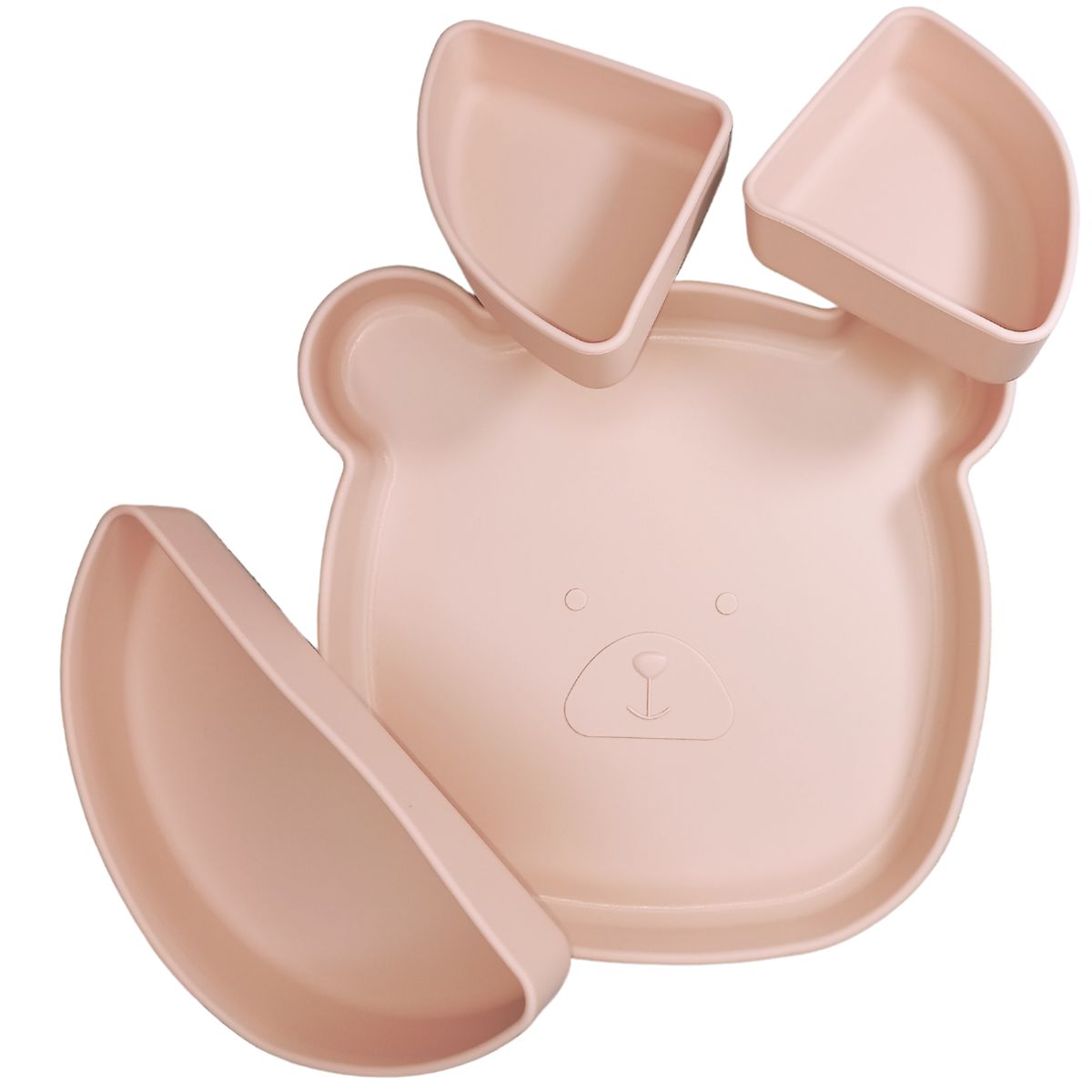 GENERICO - PLATO DE SILICONA - COLOR ROSA PASTEL