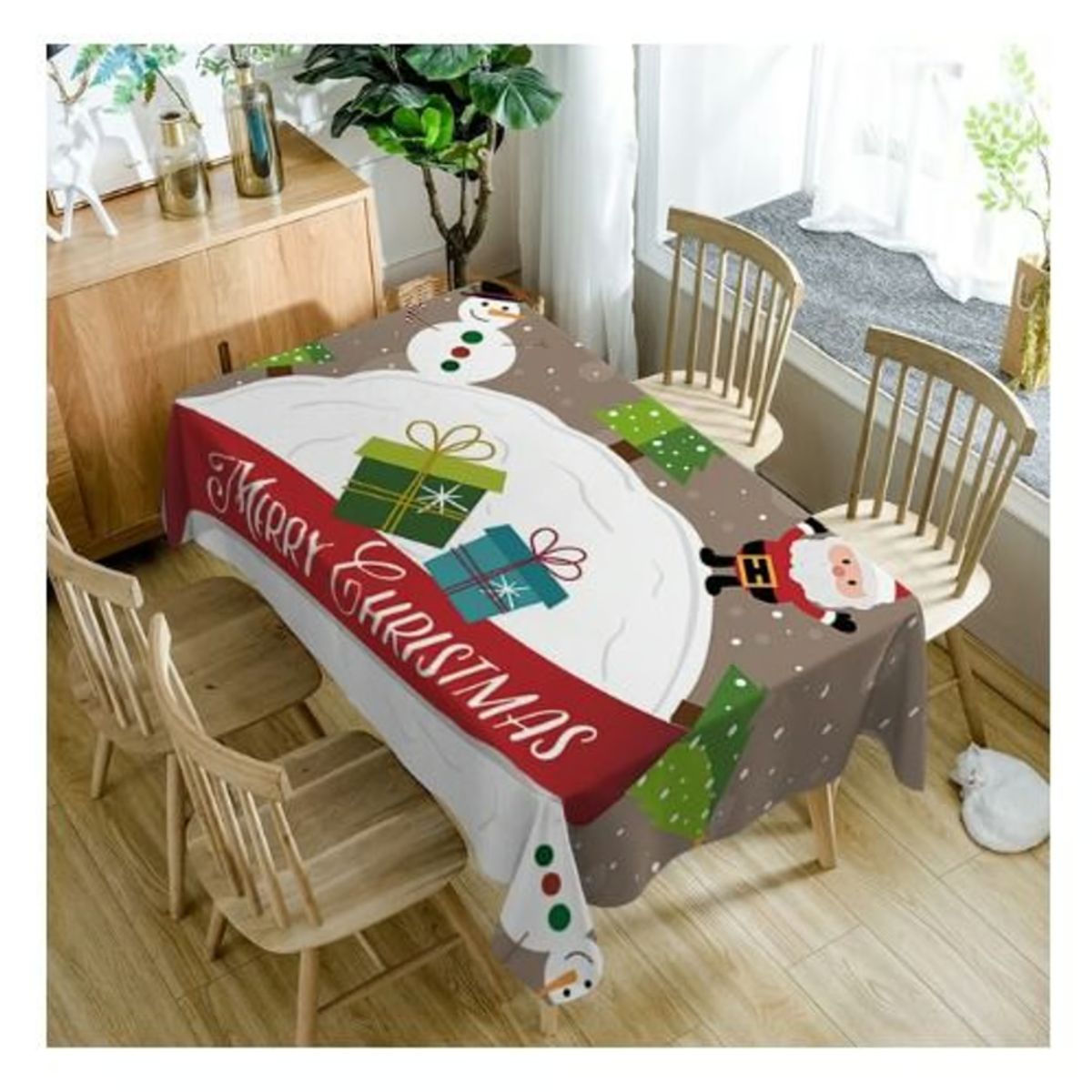 GENERICO - Mantel Navideño Rectangular 152cm x 250cm