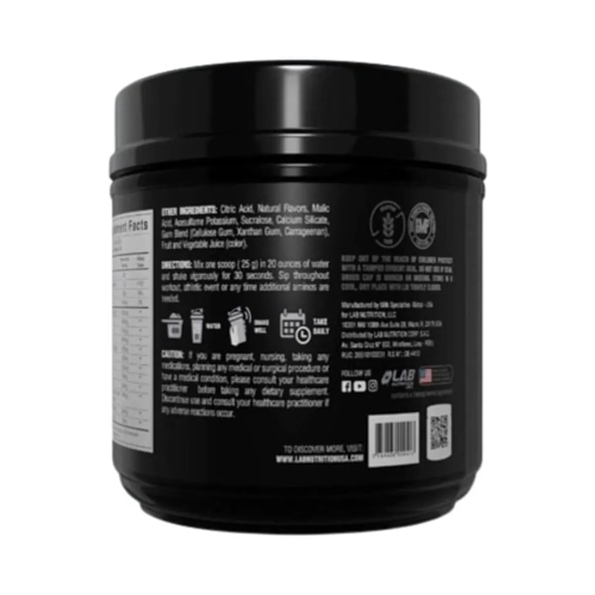 LAB NUTRITION USA - BCAA ENERGY POWDER 25 SERV LAB NUTRITION 625 GR