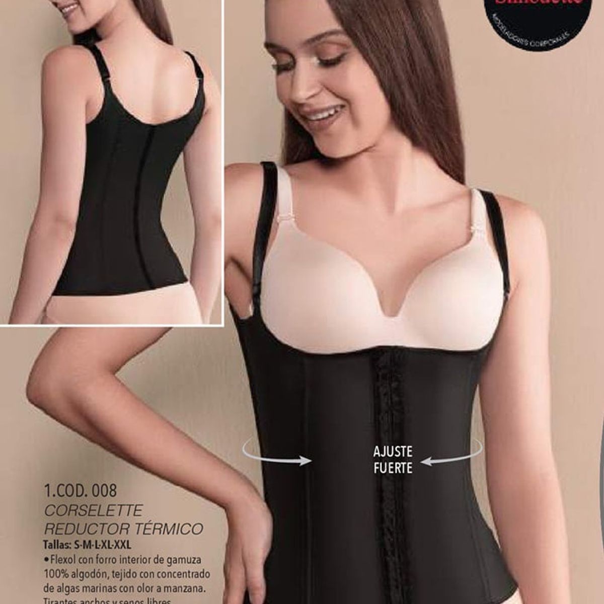 SILHOUETTE - Faja Chaleco Corselette con tirantes y senos libres