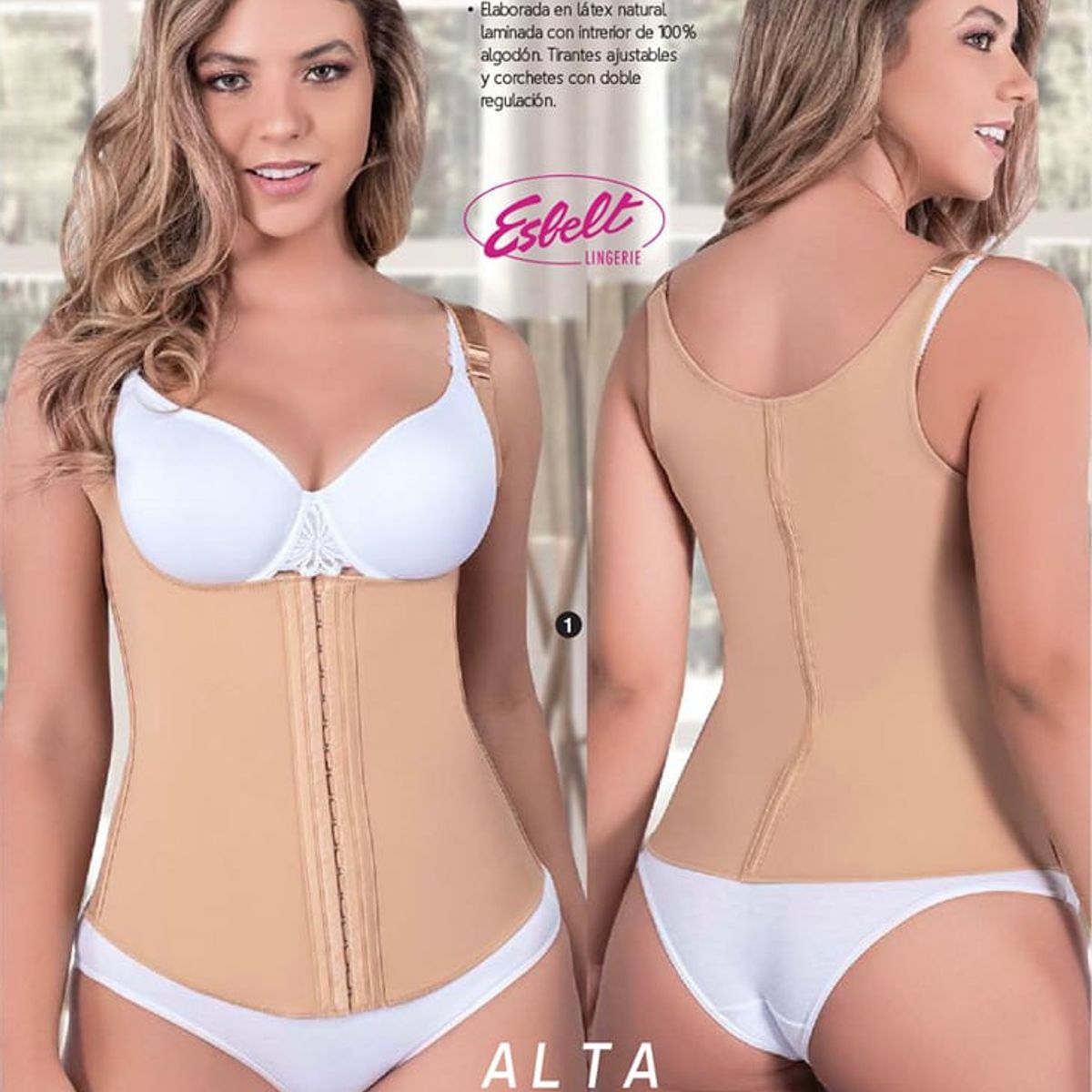 VARIOS - Faja Chaleco Corselette Esbelt con tirantes y senos libres
