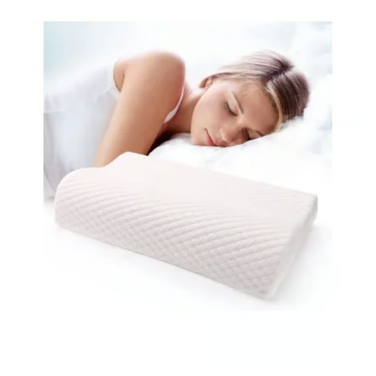 GENERICO - ALMOHADA MEMORY PILLOW DE LATEX NATURAL ERGONOMICAS.