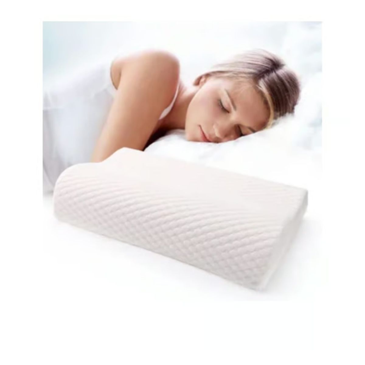 GENERICO - ALMOHADA MEMORY PILLOW DE LATEX NATURAL ERGONOMICAS.