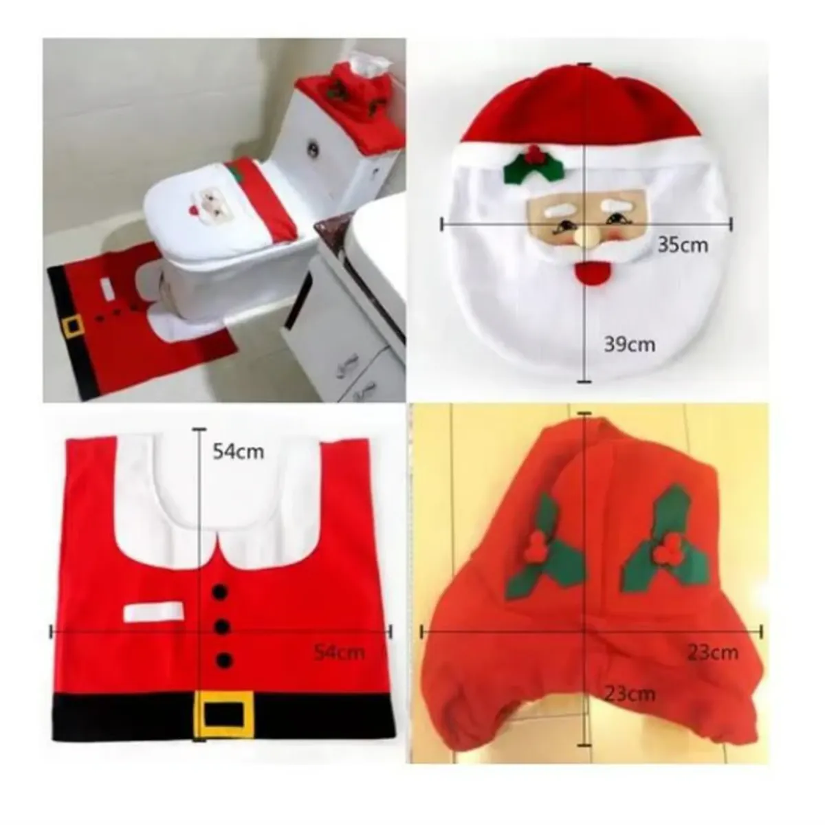 GENERICO - SET DE BAÑO NAVIDEÑO X 3 PIEZAS