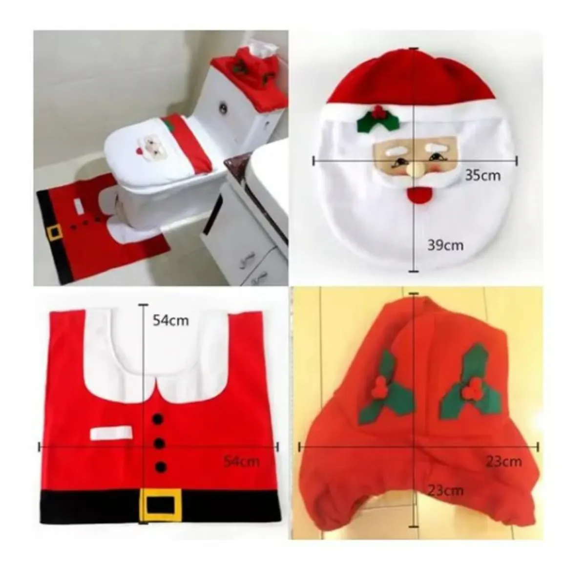 GENERICO - SET DE BAÑO NAVIDEÑO X 3 PIEZAS