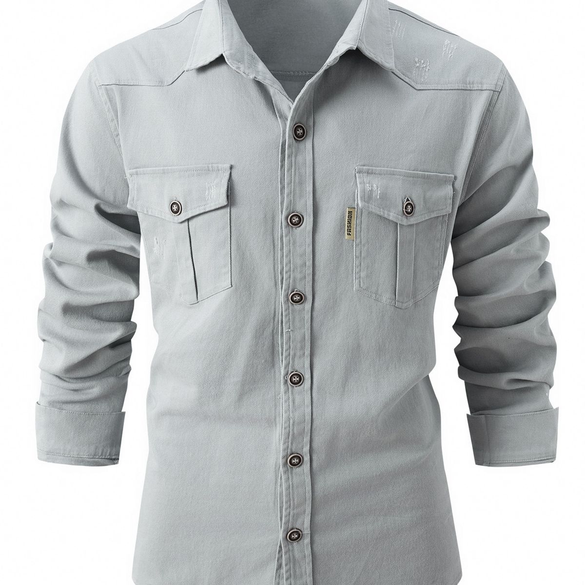 BLWOENS - Camisa Hombre - Gris