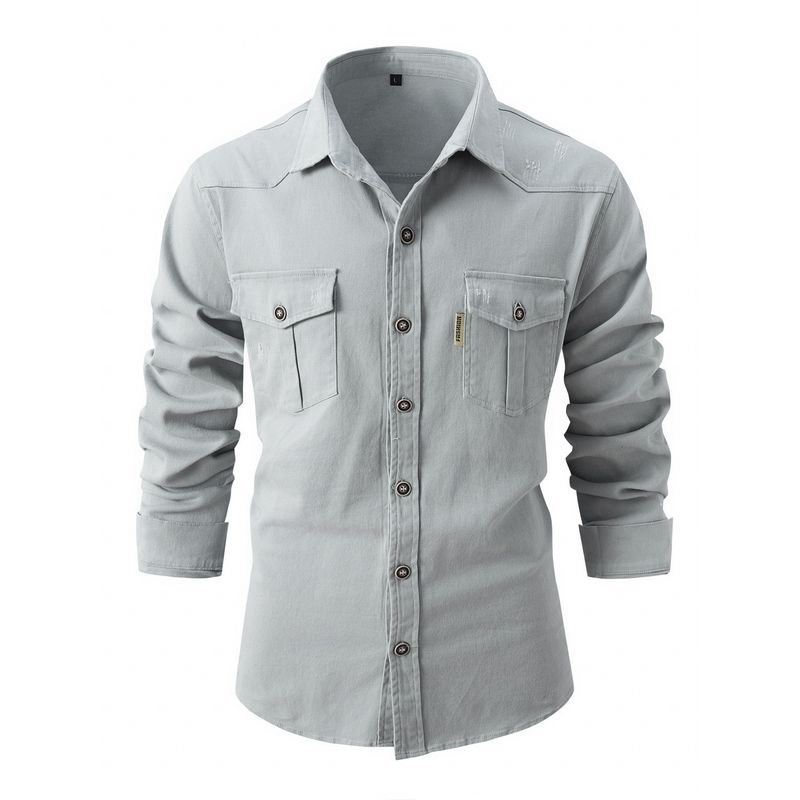 BLWOENS - Camisa Hombre - Gris