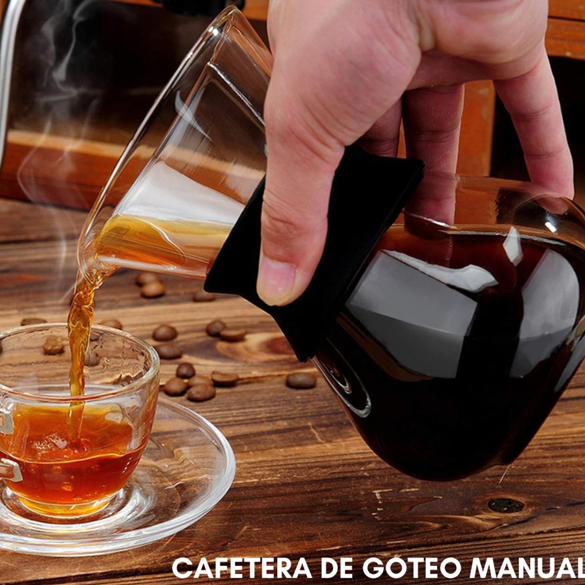 GENERICO - Cafetera De Vidrio Con Filtro Reutilizable 400 ml