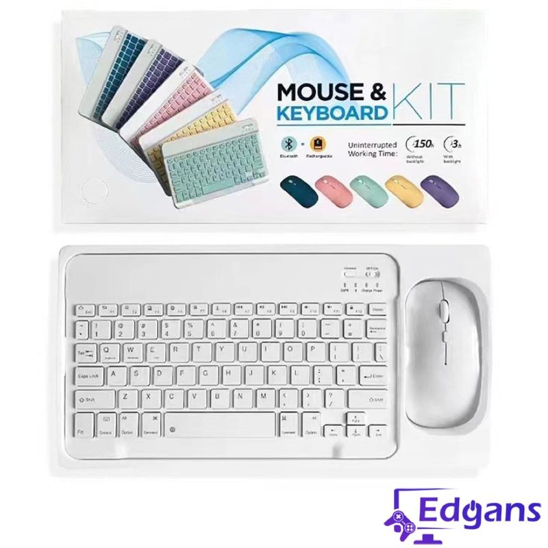 GENERICO - Kit Teclado Y Mouse Bluetooth DT100 blanco