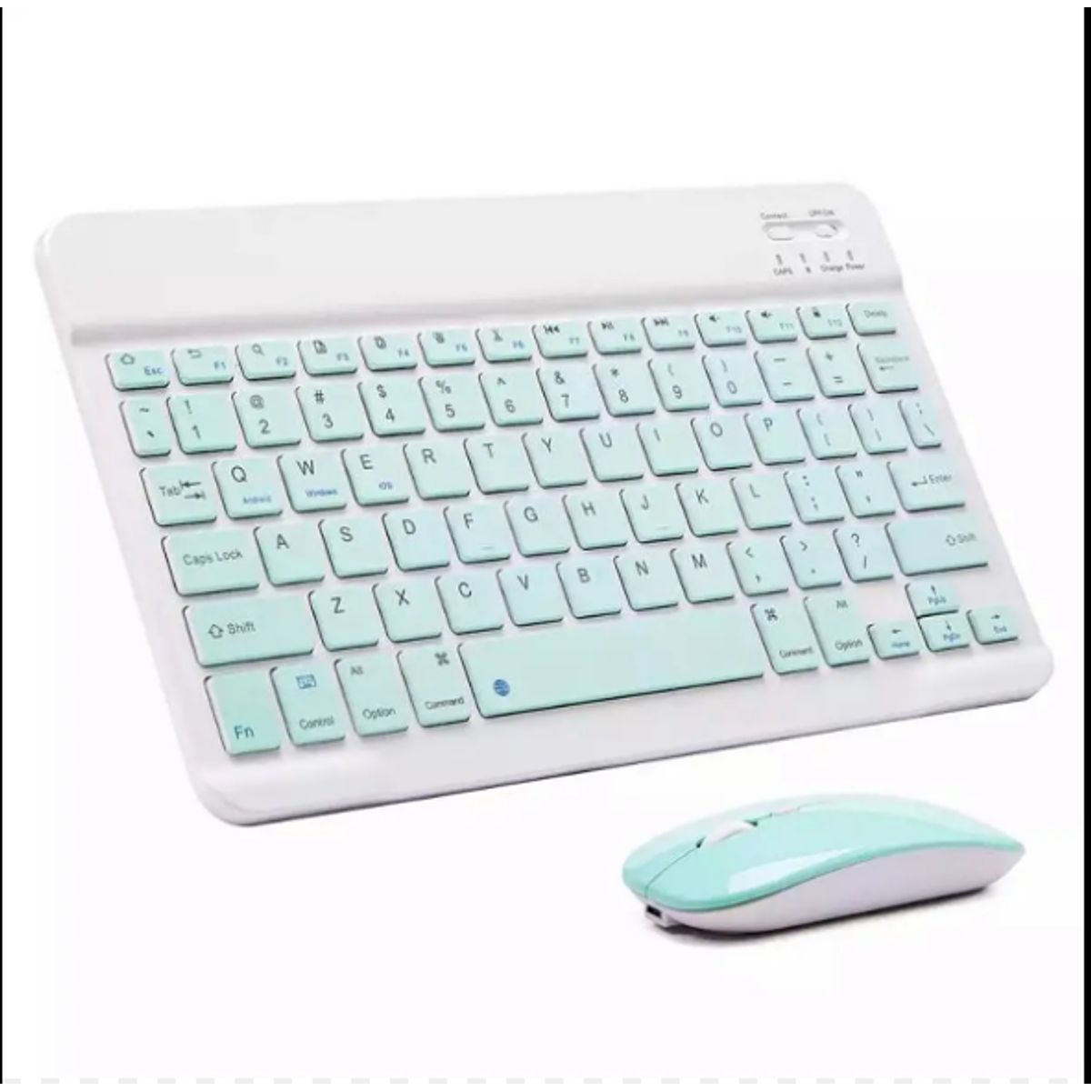 GENERICO - Kit Teclado Y Mouse Bluetooth DT100 verde agua