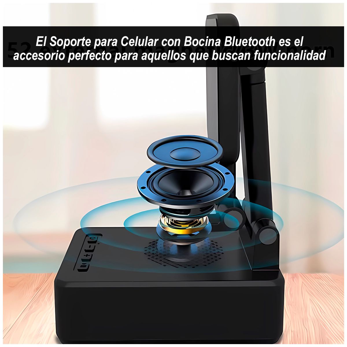GENERICO - Soporte para Celular con Bocina Bluetooth